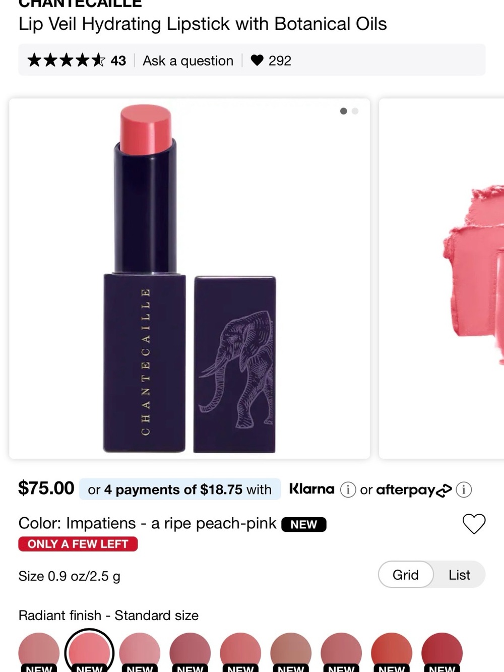 Chantecaille Lip Veil Hydrating Lipstick — Impatiens